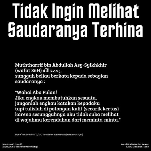 Tidak Ingin Melihat Saudaranya Terhina